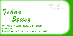 tibor szusz business card